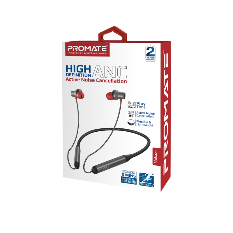 PROMATE VELCON High-Definition ANC Wireless Neckband Earphones PROMATE VELCON High-Definition ANC Wireless Neckband Earphones